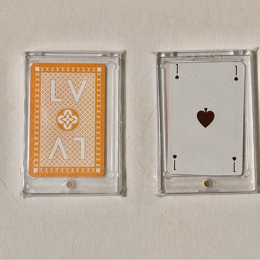 Collectable Louis Vuitton Yellow Playing Card Ace of Spades with COA